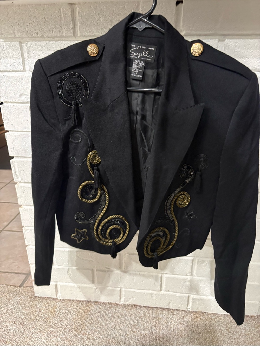 Vintage 80s Suzelle Matador Bolero Jacket